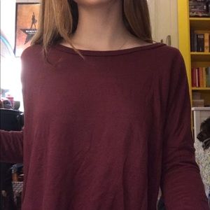 MAROON LONG SLEEVE TEE